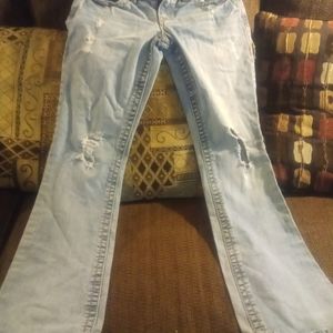 Aeropostale Ripped Jeans, size 5/6, Light Blue